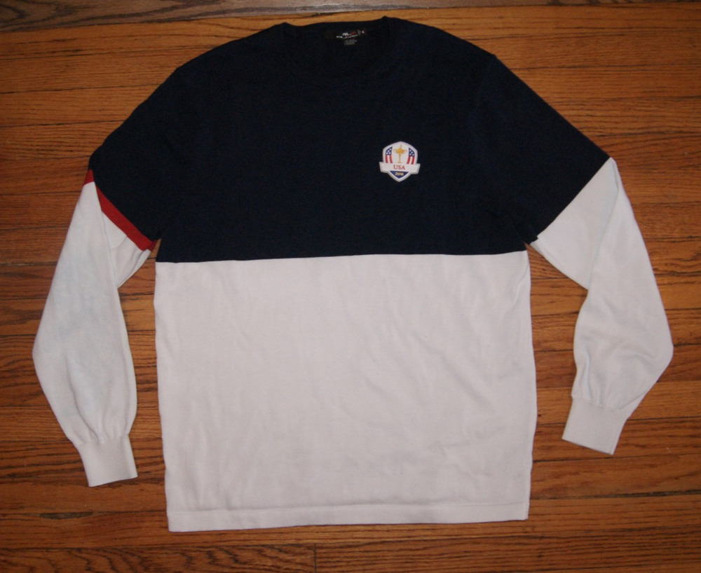 2016 Golf National Ryder Cup Team USA RLX Ralph Lauren Mens XL Sweater Colorbloc